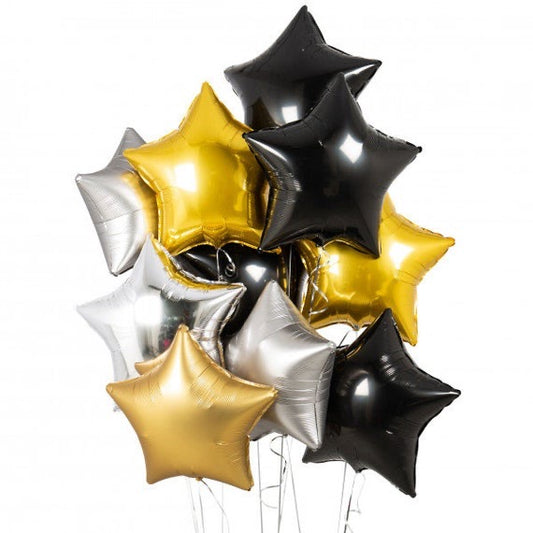 Mylar Star Bouquet Set 10pc