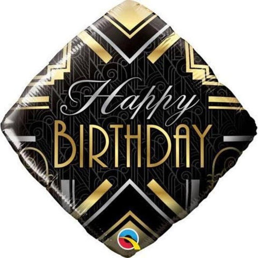 Happy Birthday Art Deco Style, 18" Balloon*