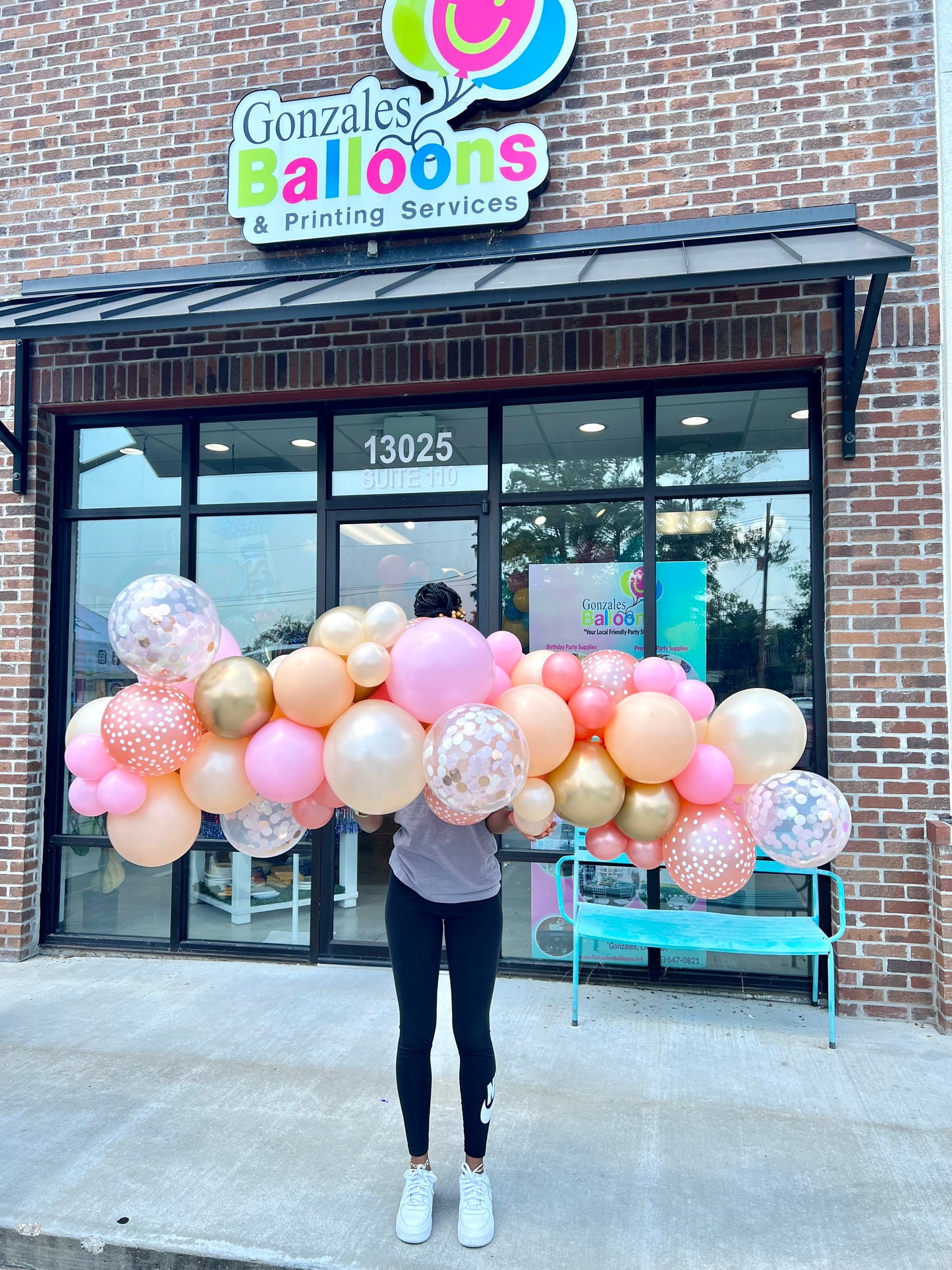 Blush Pink & Gold BALLOON GARLAND (TO GO NO INSTALL)