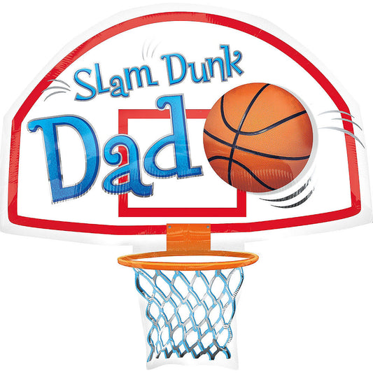 Foil Slam Dunk Dad Balloon 35” *