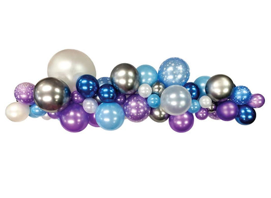 Space Blue & Silver Wonder BALLOON GARLAND(TO GO NO INSTALL)