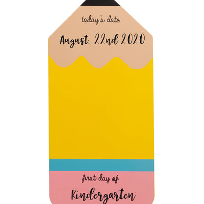 First or Last Day of School Reversible Pencil Handprint Sign