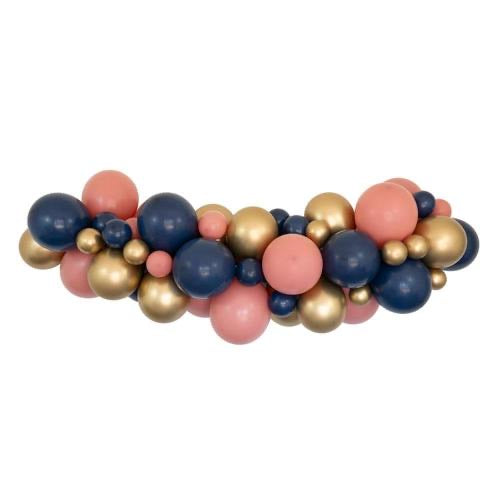 Navy Blush Gold Flat BALLOON GARLAND(TO GO NO INSTALL)