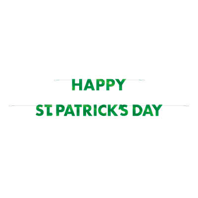 Foil Happy St. Patrick's Day Letter Banner 10.5 ft 2pc