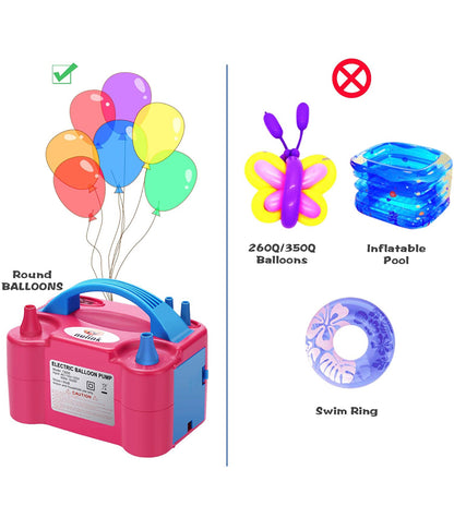 Electric Dual Nozzle Balloon Blower Pump