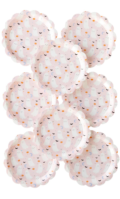TRICK OR TREAT ICON SCALLOPED PLATE