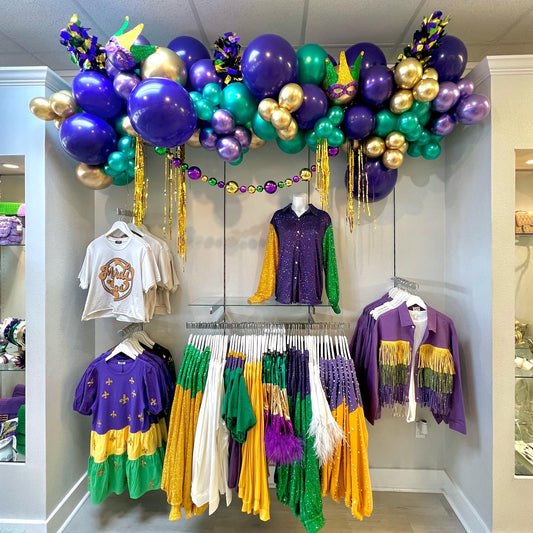 MARDI GRAS Mega Style BALLOON GARLAND TO-GO