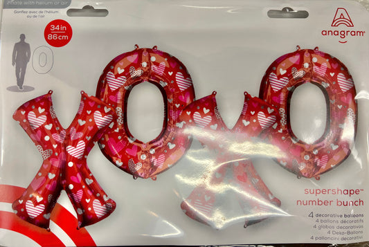 XoXo Bunch Hearty 34" Letter Balloons