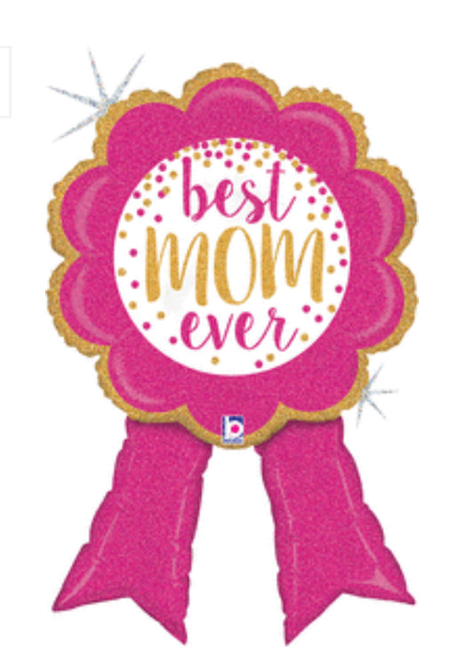 Best Mom Ribbon Holographic 37”*