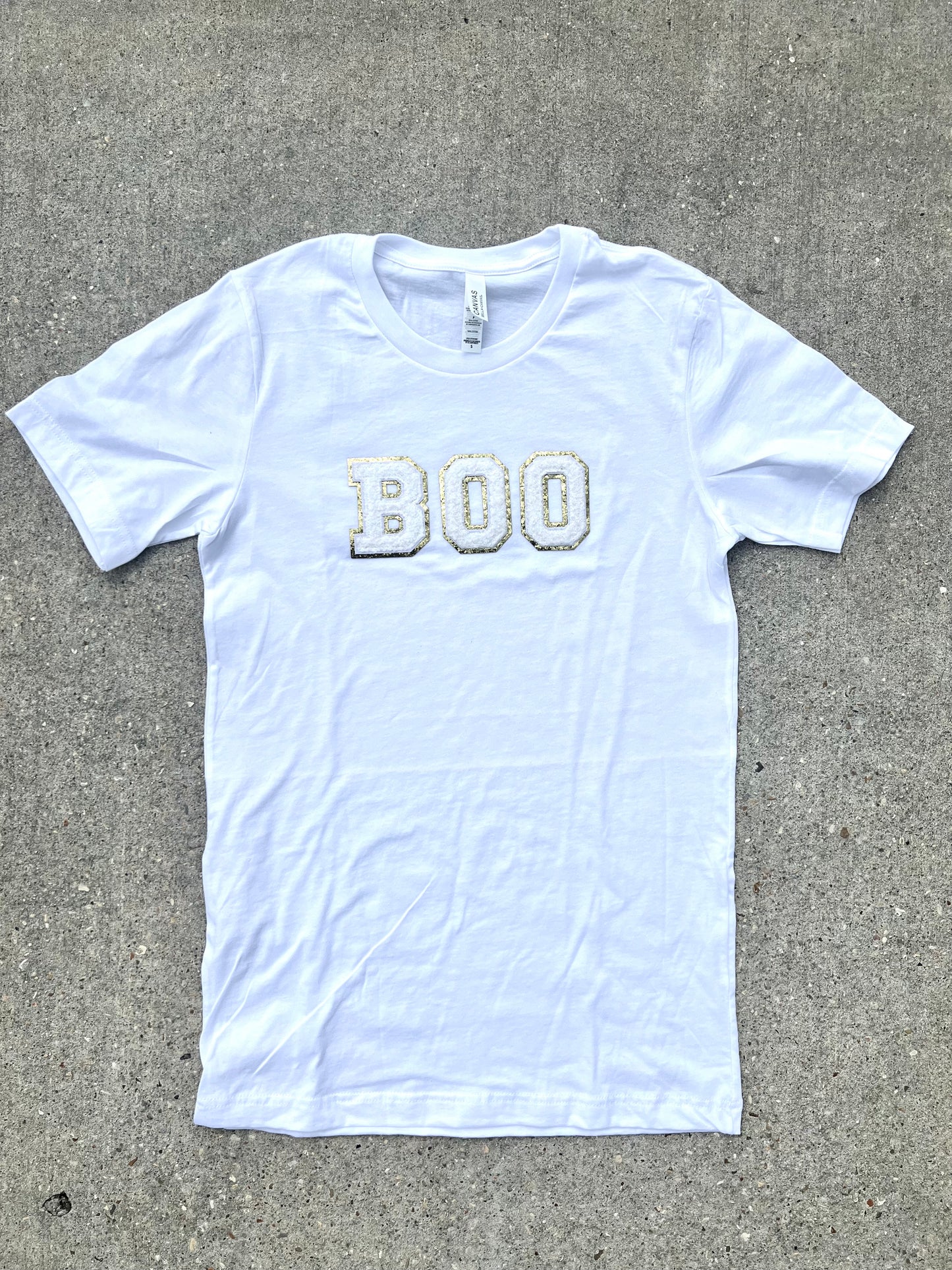 White Ghost Boo Chenille Shirt