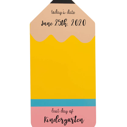 First or Last Day of School Reversible Pencil Handprint Sign