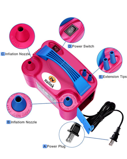 Electric Dual Nozzle Balloon Blower Pump