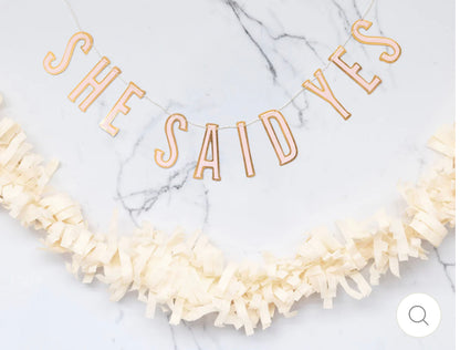 SHE SAID YES MINI BANNER SET