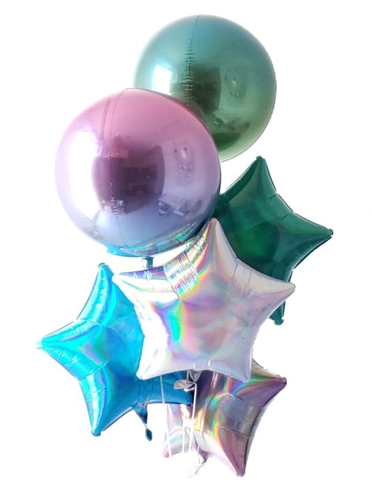 Green & Purple Shiny Star Bouquet