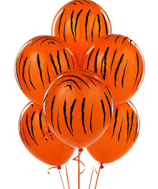 Jungle Tiger Stripes Latex Balloons