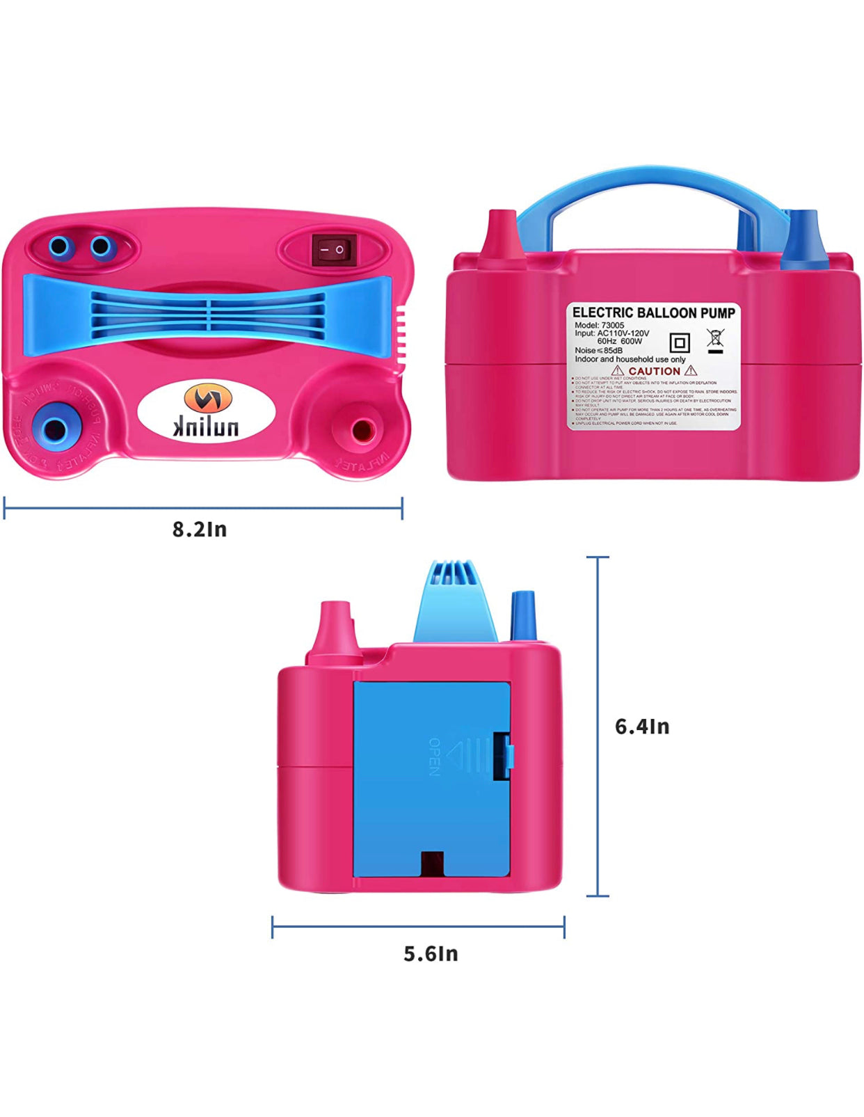 Electric Dual Nozzle Balloon Blower Pump