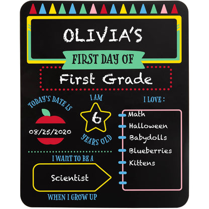 First and Last Day of School Reversible Chalkboard