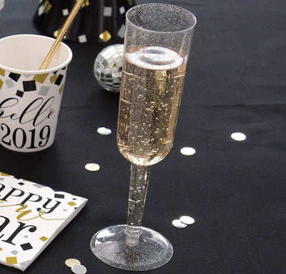 CLEAR Plastic Champagne Flutes, 5.5oz, 20ct