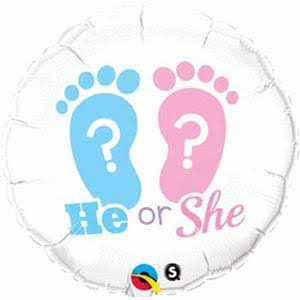 He or She Mylar Balloon