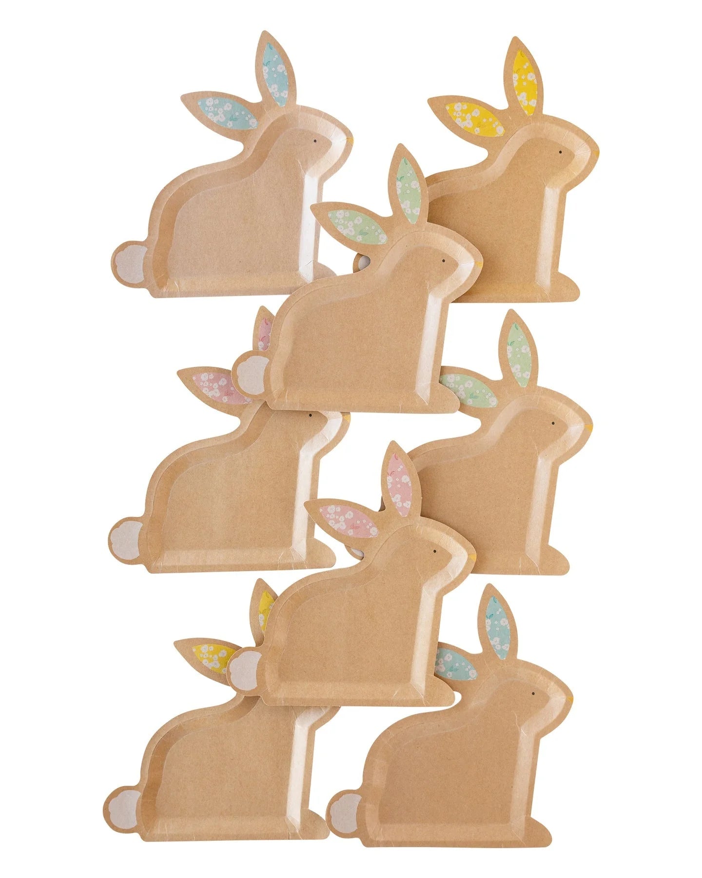 Kraft Bunny Shaped Plate Set