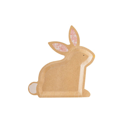 Kraft Bunny Shaped Plate Set