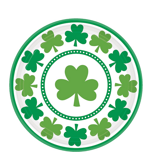 Lucky Shamrock Dessert Plates 8ct