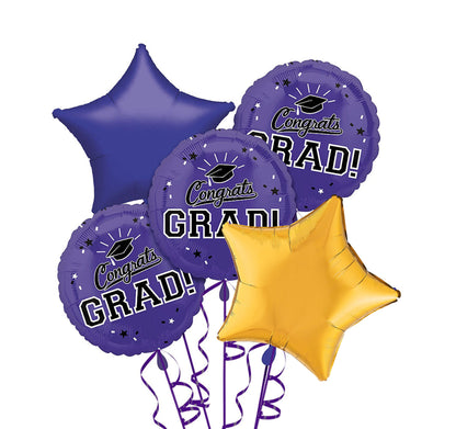 Congrats Grad Purple Bouquet 5pc