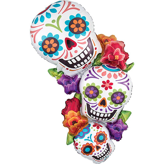38 Inch Day of the Dead Stacking Sugar Skulls Balloon