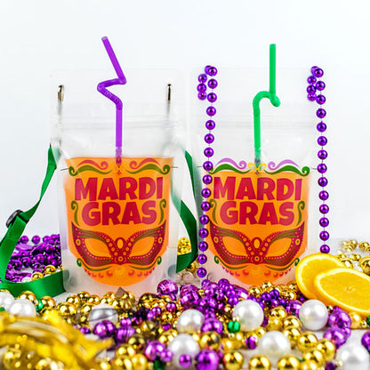 Mardi Gras Wearable Drink Pouch