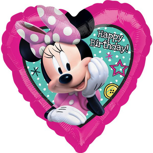 Minnie Mouse Birthday Heart 18''