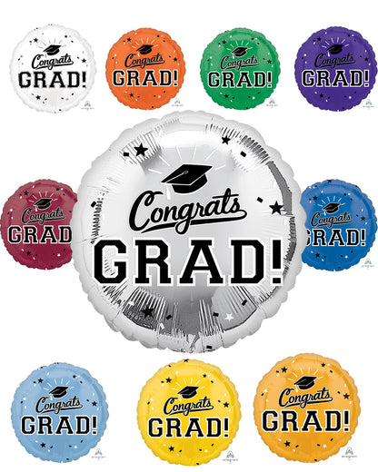 Congrats Grad Party 18'' Balloon (Various Colors)