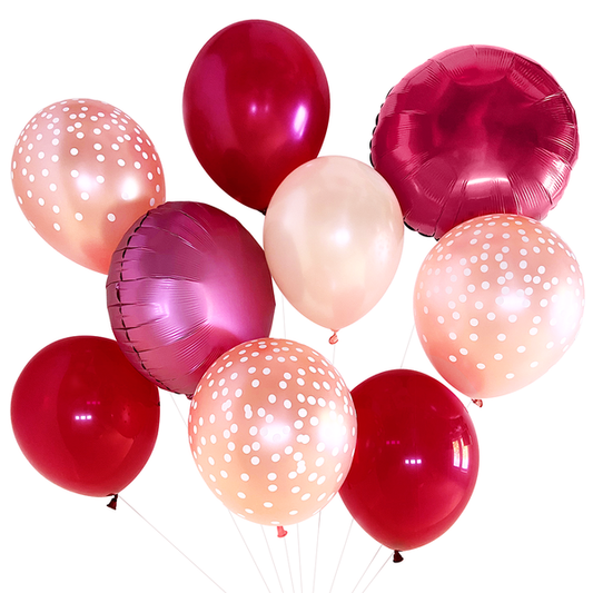 Burgundy & Blush Balloon Bouquet