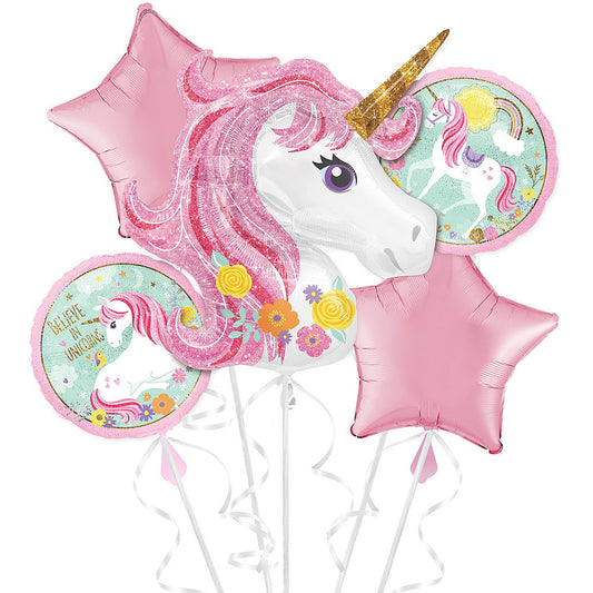 Magical Unicorn Balloon Bouquet 5pc
