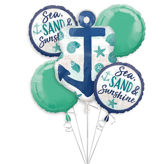 Sea Sand Sun Balloon Bouquet 5pc