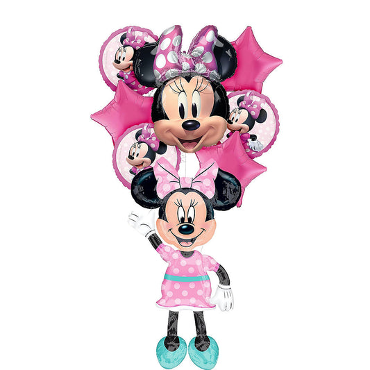 Minnie Mouse Deluxe Airwalker Balloon Bouquet, 8pc