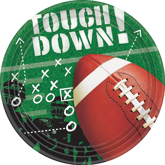 Football Frenzy Sports Game Time Football Lunch Plates 50ct