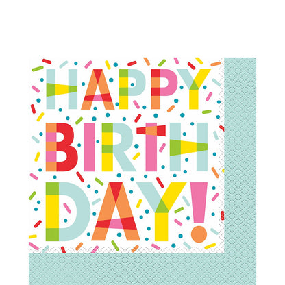 Donut Sprinkles Party Lunch Napkins (Sparkle)