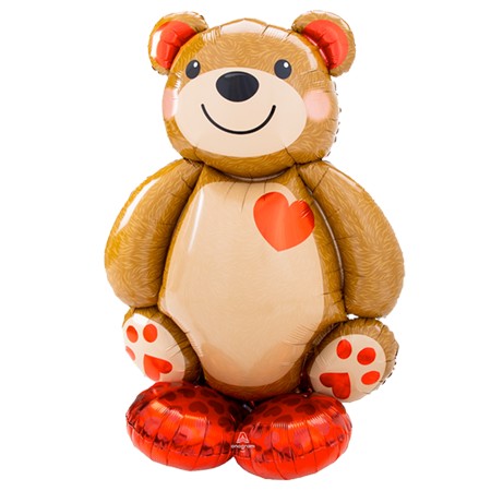AirLoonz Cuddly Teddy Bear Foil Balloon (Only Bear), 48in