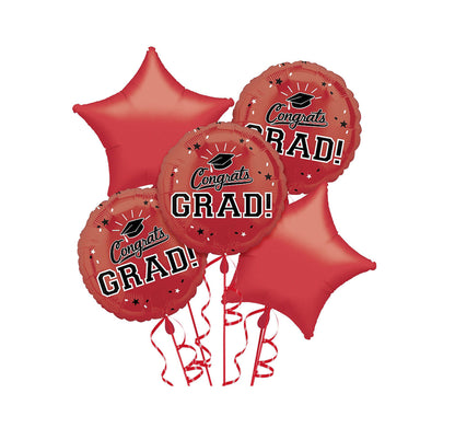 Congrats Grad Red Bouquet 5pc