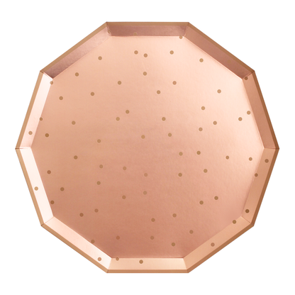 Plates Rose Gold Paper Plates - Large