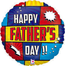 Wow Father's Day Holographic  Balloon
