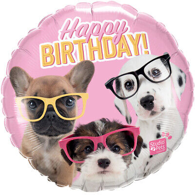Cute Puppy Dog Happy Birthday Balloon, 18"