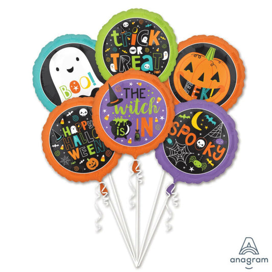 Halloween Mix Mylar Bouquet Set 6pc.