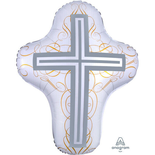 Elegant Cross Foil Balloons 28''
