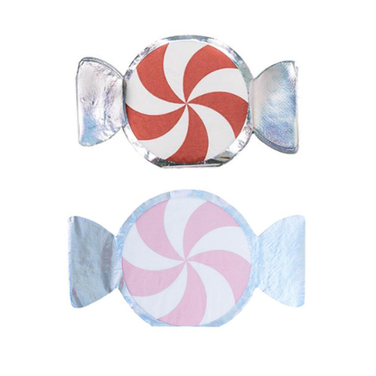 Peppermint Die Cut Napkins Pink or Red*