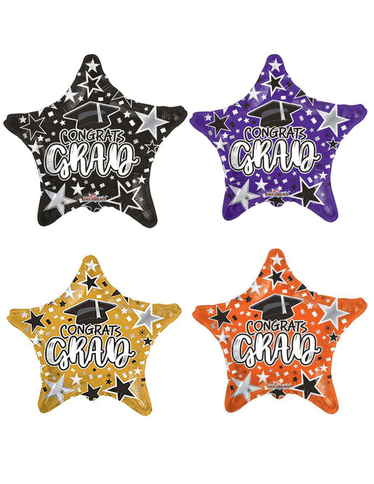 Congrats Grad Star 18'' Balloon *