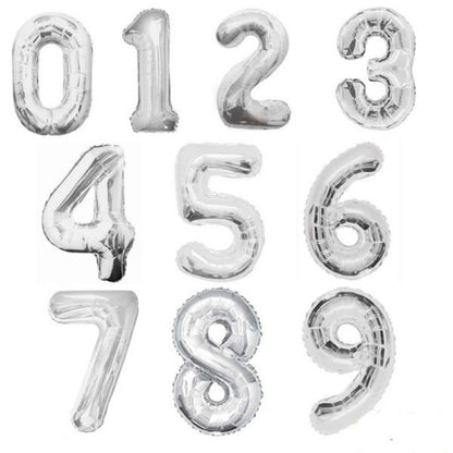Silver 34'' Number