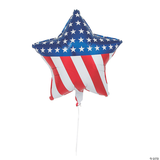 Star-shaped Patriotic 31in Mylar