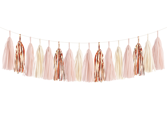 Blush Pink & Rose Gold Tassel Garland Kit