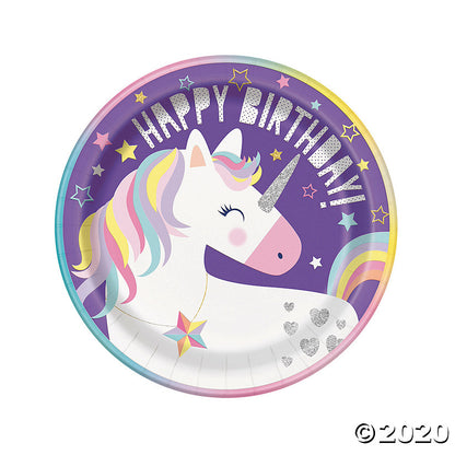 Unicorn Dinner Plates - 9in (8 Pack)